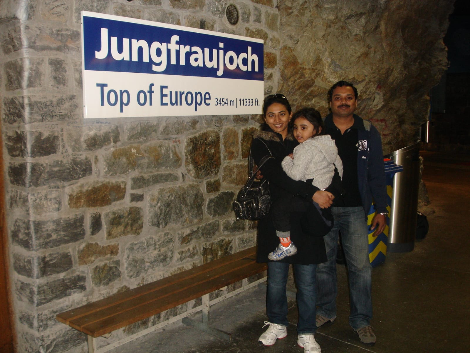 Family at Jungfraujoch, Top of Europe