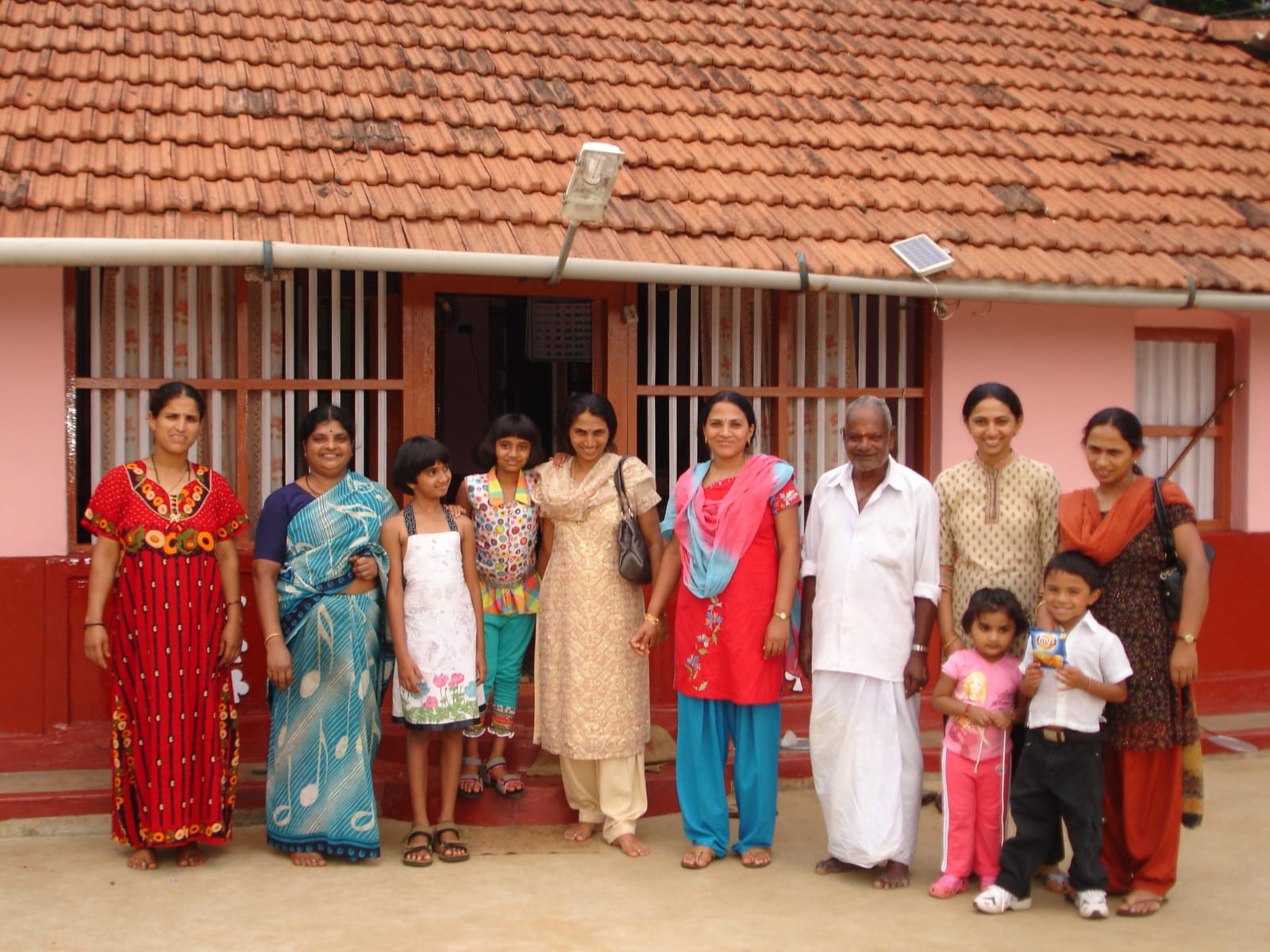Family outside together